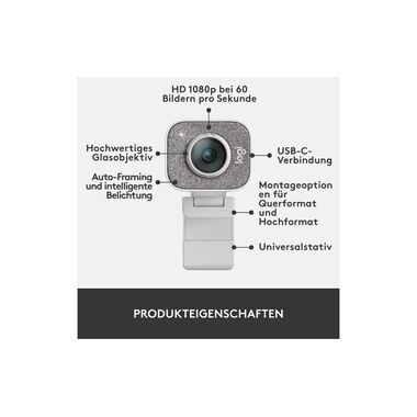 Logitech Webcam StreamCam Weiss