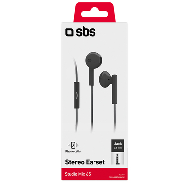 Stereo wired earphones with integrated microphone