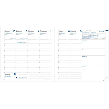 QUO-VADIS Agenda Club Executif 2026 014967Q 1W/2S himbeer DE 16x16cm