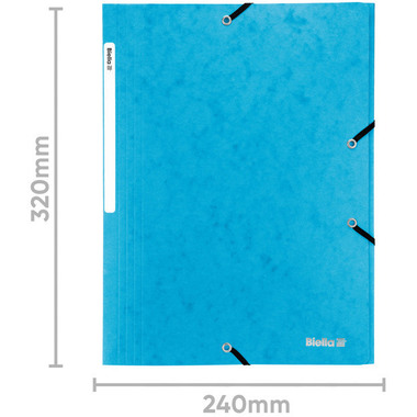 BIELLA Gummibandmappe A4 17840106U hellblau, 355gm2 200 Bl.