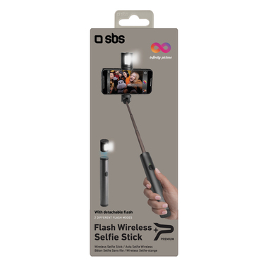 Bastone selfie wireless con flash magnetico