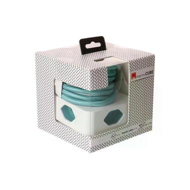 maxTex Power Strip Cube 4x T13, White/Turquoise