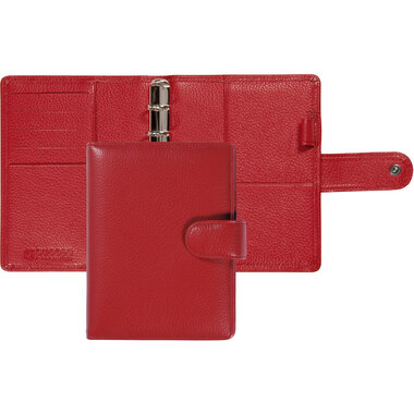 SUCCES Agenda Junior Ringbuch Cadiz 84236545U Leder rot 11x14.2cm