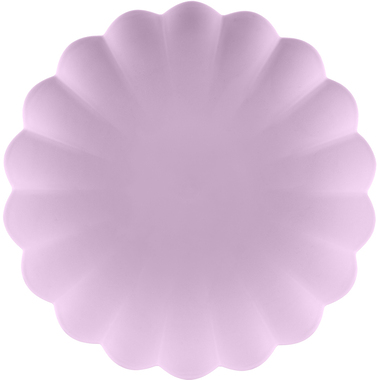PARTYDECO Teller Rüsche 22cm TPL1-014 lila 4 Stück