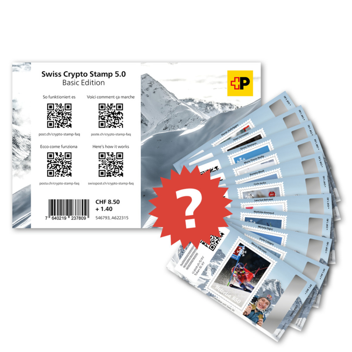 Swiss Crypto Stamp 5.0 CHF 8.50+1.40 «Basic Edition» | postshop.ch