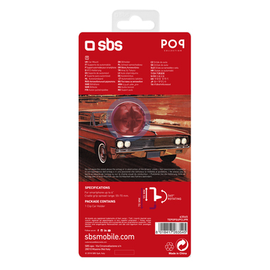 Supporto da auto per smartphone fino a 6 pollici