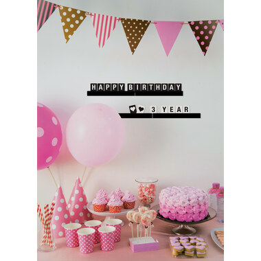 SECURIT Buchstabenleiste, Set 1m LES-BL-100 schwarz 2.5x25x1cm