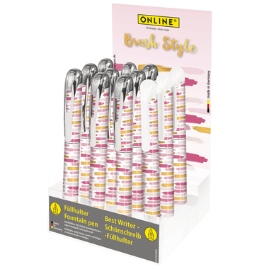 ONLINE Stylos dans un display PET 08345/12 College, Brush Style 12 pcs.
