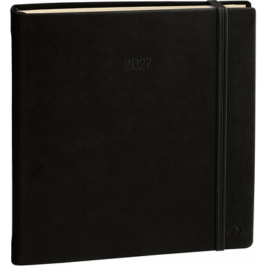 QUO-VADIS Agenda Silk Exec.Prestige 2027 905444Q 1S/2P noir ML 16x16cm