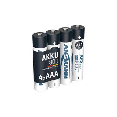Ansmann Battery Type 800 NiMH AAA 800 800 mAh, 4 pieces
