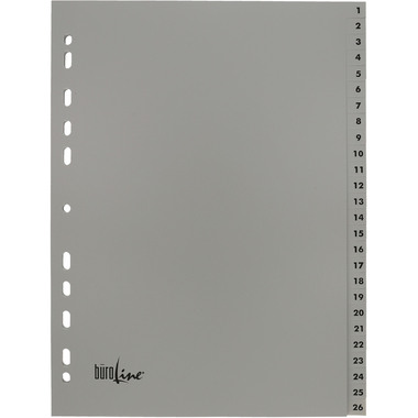 BÜROLINE Répertoires PP A4 40947 gris 1-52