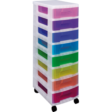 USEFULBOX Schubladenbox 8 Schubladen 68507600 transp./bunt 30x42x93cm