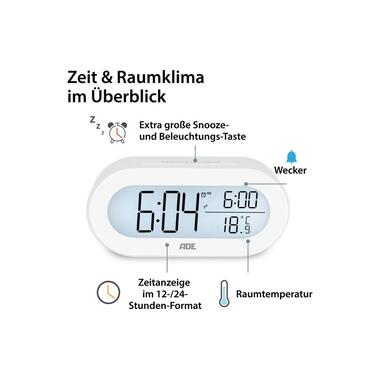 Sveglia digitale bianca