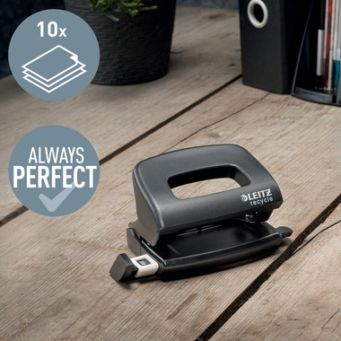 LEITZ Perforatore NeXXt Recycle 5010-00-95 nero, CO2 neutro 10 fogli