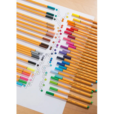 STABILO Fineliner Point 88 0.4mm 8850-6 Metalletui 50 Stück