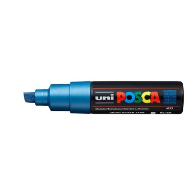 POSCA Marker 8mm PC8KMET.BLUE MET Metal.blau, Keilsp.