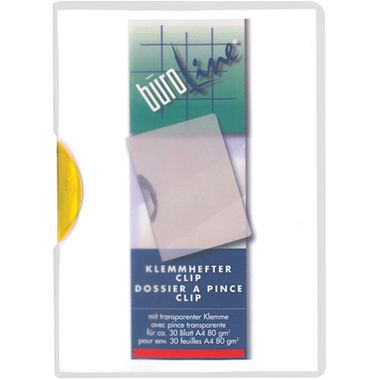 BÜROLINE Cartella con clip A4 667290 giallo