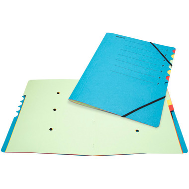 BIELLA Fächermappe A4 32840705U blau 7-teilig