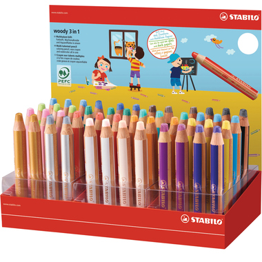 STABILO Crayons de couleu Woody 3 in 1 880/48-1 48 pcs.