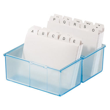 HAN Karteibox A7 977-64 transp./blau, für 300 Karten