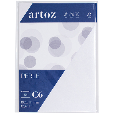 ARTOZ Buste Perle C6 118324182 120g, bianco 5 fogli