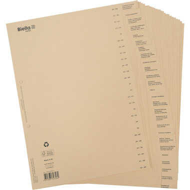 BIELLA Bauabrechnungsregister A4 46442691U braun FR 26-teilig