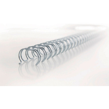GBC Drahtbinderücken 12mm A4 RG810897 silber, 34 Ringe 100 Stück