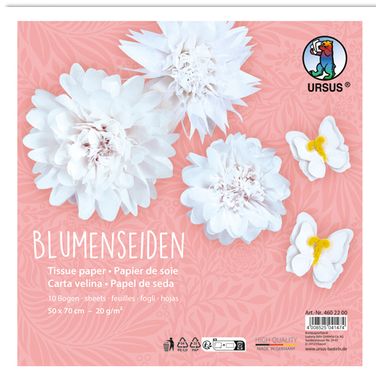 URSUS Seidenpapier 50x70cm 4602200 weiss 10 Bogen