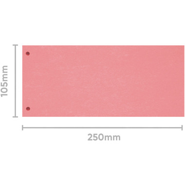 BIELLA Trennstreifen Karton 2 Loch 19919045U rot, 24x10.5cm 100 Stk.