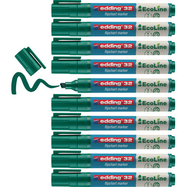 EDDING Flipchart Marker 32 1-5mm 32-4 vert, Eco Line