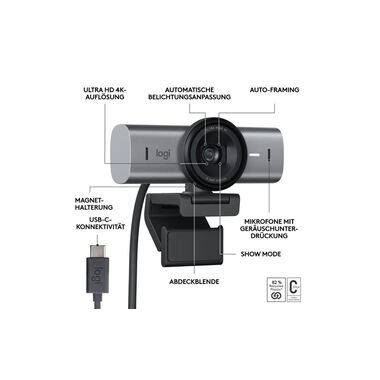 Logitech Webcam MX Brio 4K Grafite