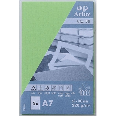 ARTOZ Biglietti da visita 1001 A7 107136143 220g, verte betulla 5 fogli