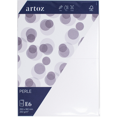 ARTOZ Cartes 1001 E6 11837226-211 250g, blanc 5 feuilles