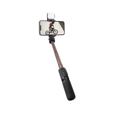 Wireless selfie stick with LED and tripod