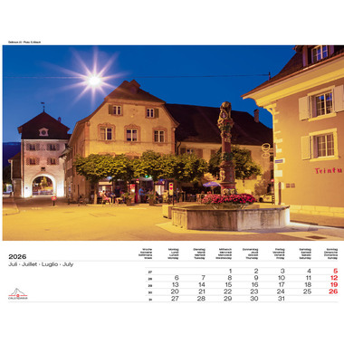 CALENDARIA Bildkalender 2026 9783036205090 Swiss Places ML 40x31cm