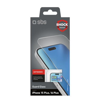Protection écran en verre pour iPhone 15 Plus/16 Plus | SBS