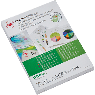 GBC Pochettes à plastifier A4 3740449 brillant, 250my 50 pcs.