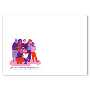 Enveloppe du jour d'émission «125 ans Caritas Suisse»