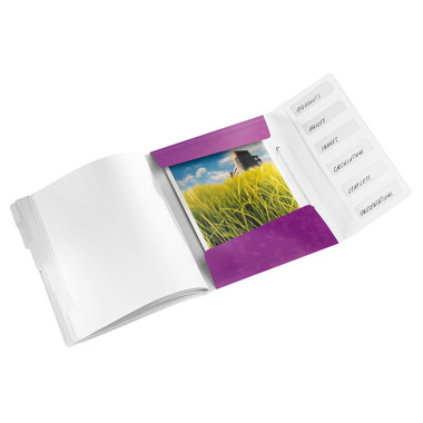 LEITZ Ordnungsmappe WOW PP A4 46330062 violett 6-teilig