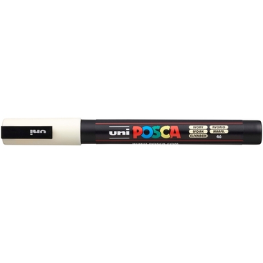 UNI-BALL Posca Marker 0,9-1,3mm PC-3M IVORY elfenbein, Rundspitze