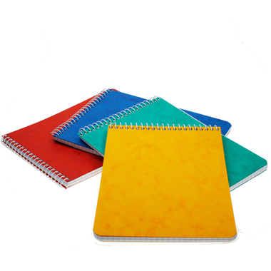 BÜROLINE Carnet spirale ass. 10,1×7,6cm 540200 quadrillé,4mm, 80g 48 flls.