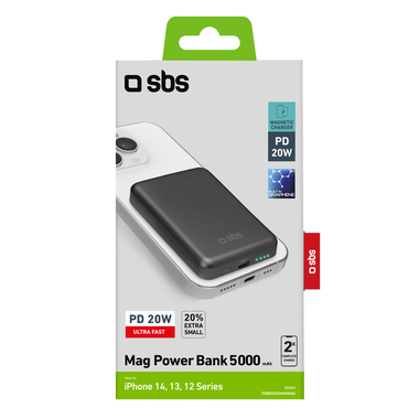 Powerbank 5000 mAh kabellos für iPhone und Android | SBS