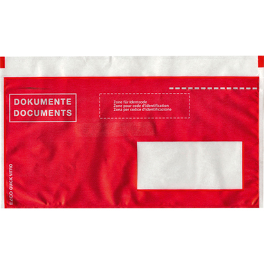 ELCO Pochett. Cour.Quick Vitro C6/5 29023.80 rouge, fenêtre droit 250 pcs.