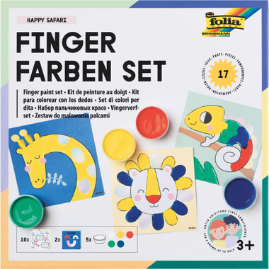 FOLIA Fingerfarben Happy Safari 48210 5 Farben