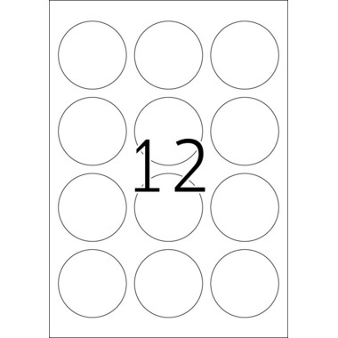 HERMA Etiketten SPECIAL 60x60mm 4477 weiss,non-perm. 1200St./100Bl.