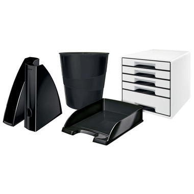 LEITZ Corbeille à courrier WOW A4 5226-30-95 noir