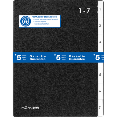 PAGNA Dossier à soufflets Classic A4 24071-04 noir 1-7