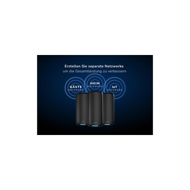 Netgear Sistema Mesh Orbi 970 RBE973SB-100EUS Set da 3, Nero