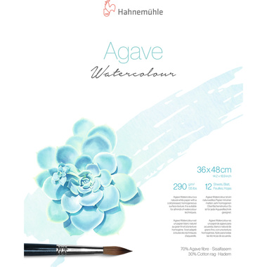 HAHNEMÜHLE Bloc aquarelle Agave 36x48cm 10625403 blanc, 290g 12 feuilles