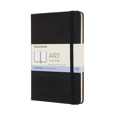 MOLESKINE Livre d'ésquisse 18.2x11.8cm 603098 Medium, noir, 88 pages